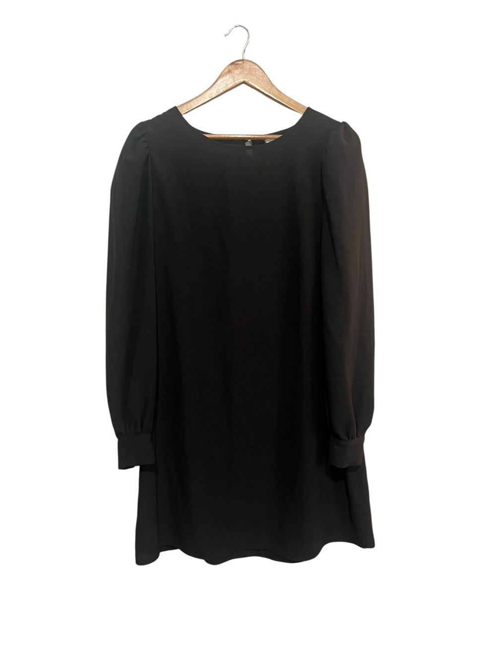 H&M XL Classic Black Long-Sleeve Shift Dress Wide Sleeve